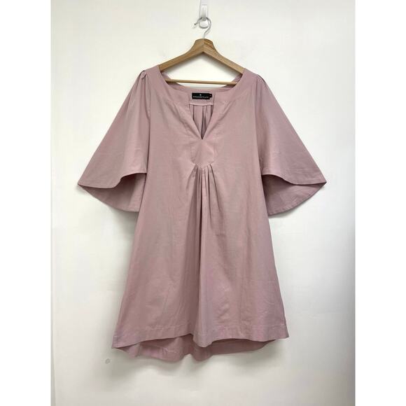 Pomander Place Tuckernuck Lilac Finley Flutter Sleeve A-Line Pleat Mini Dress XL - Picture 2 of 11